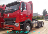 빨간 자동 변속 장치 트랙터-트레일러 트럭/6x4 트랙터 단위 420HP