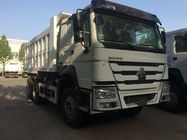 16m3 6x4 백색 덤프 트럭 10 짐수레꾼 유압 정면 상승 유형