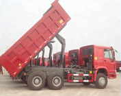 ZZ3257N3647A 25 톤 팁 주는 사람 트럭/Sinotruk Howo 덤프 트럭 선택적인 색깔