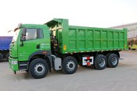 FAW 8x4 12 바퀴 덤프 트럭, 녹색 32 톤 덤프 트럭 팁 주는 사람 트럭