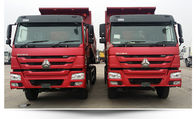 Sinotruk 6는 덤프 트럭 마력 251-350hp 빨간색을 선회합니다