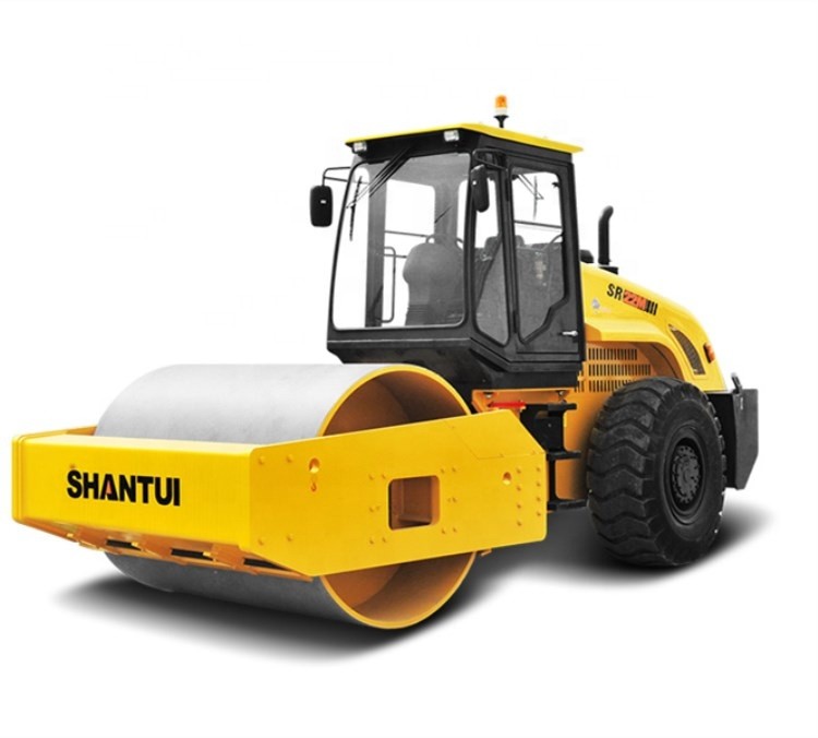 노란 Shantui 22 톤 도로 건축기계 SR22MA 하나 드럼 120Kw