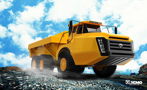 지하에 노란 관리 DAM35U는 덤프 트럭 XCMG 4×2 디젤 엔진 32000kg를 분명히 말했습니다