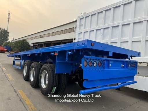 3 축 40톤 13.45m Wabco BPW 축 공기 서스펜션 평면 반 트레일러