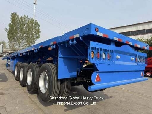 3 축 40톤 13.45m Wabco BPW 축 공기 서스펜션 평면 반 트레일러
