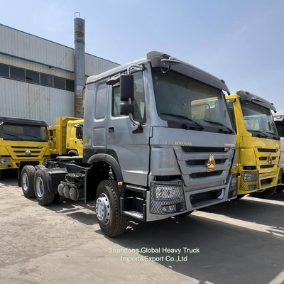 시노트룩 HOWO 신형 / 중고용 371HP 유로 2 6X4 Rhd 오른손 운전 트럭 트레일러 헤드 트랙터 트럭
