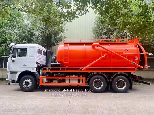 Rhd Shacman F3000 수력 발굴기 합성 하수관 진공 흡수 하수관 + 4000L 깨끗한 물