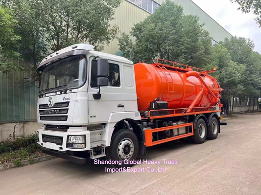Rhd Shacman F3000 수력 발굴기 합성 하수관 진공 흡수 하수관 + 4000L 깨끗한 물