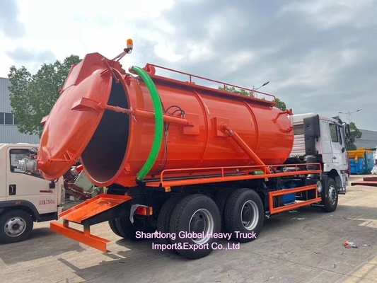 Rhd Shacman F3000 수력 발굴기 합성 하수관 진공 흡수 하수관 + 4000L 깨끗한 물