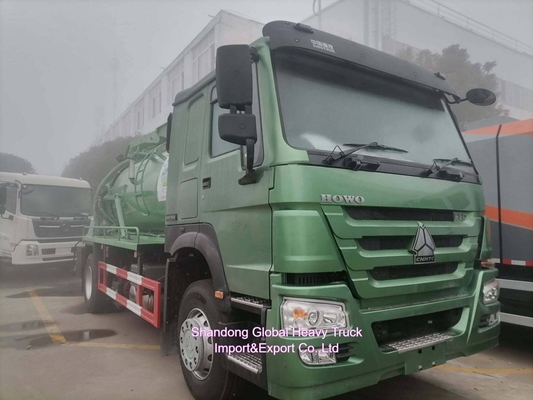 HOWO 20cbm 4*2 오른쪽 운전 266HP 하수 수축 트럭