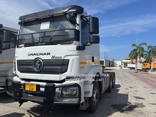 6X4 좌측 또는 우측 운전 380HP Shacman F3000 트랙터 트레일러 사용 된 트랙터 헤드 트럭