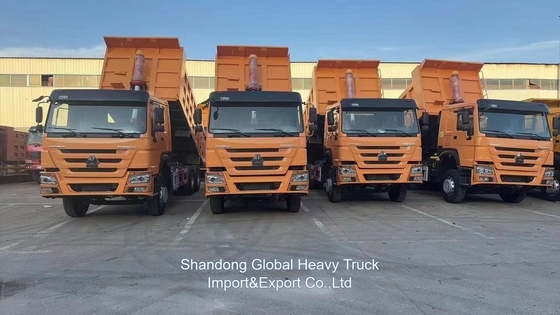 좋은 품질 371HP 375HP 6*4 10 바퀴 사용 된 HOWO 덤프 트럭 아프리카 시장에 대한 템퍼 트럭