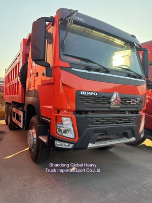 V7 덤프트럭 Sinotruk HOWO 6 4 틱퍼트럭 필리핀용 30톤 틱퍼트럭 출하 준비
