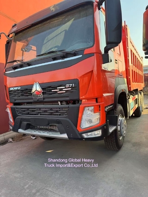 V7 덤프트럭 Sinotruk HOWO 6 4 틱퍼트럭 필리핀용 30톤 틱퍼트럭 출하 준비