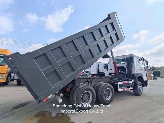 중고용 덤프 트럭 6x4 드라이브 380HP Sinotruk HOWO 31-40t 로드 용량