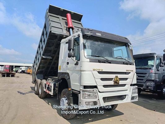 중고용 덤프 트럭 6x4 드라이브 380HP Sinotruk HOWO 31-40t 로드 용량