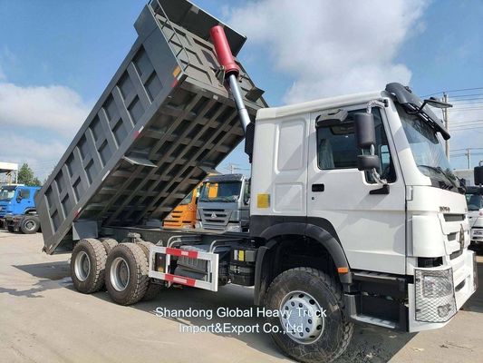 중고용 덤프 트럭 6x4 드라이브 380HP Sinotruk HOWO 31-40t 로드 용량