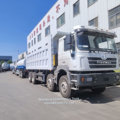 양호한 상태 8*4 10륜 380HP 수동 디젤 덤프 트럭 광산용 유로3 Shacman F3000 덤프 트럭