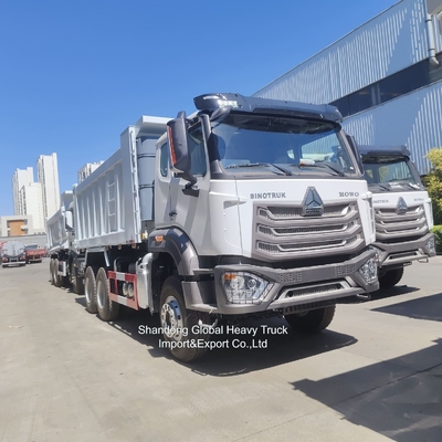 12륜 시노트럭 40-60톤 사용 된 HOWO 8X4 371HP 375HP 380HP 디젤 트럭 오른손 구동 덤프 트럭