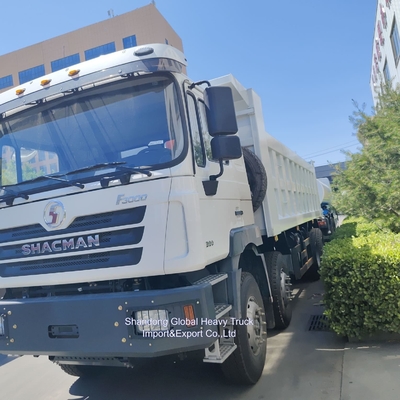샤크맨 30m3 라고 박스 8X4 12 휠어 중량 덤프 트럭 400HP 디젤 엔진 신형 틱퍼 트럭