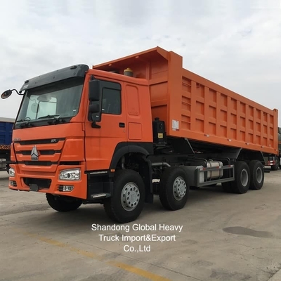 중국 시노트럭 HOWO 중고 371/375HP 8X4 우핸들 미니 덤프트럭 재고 있음