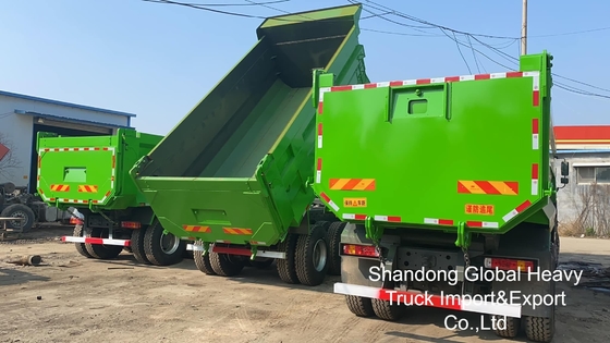 중고용 시노트럭 HOWO 6X4/8X4 A7/T7 10/12 휠러 371hp 18-25cbm 중량 템퍼 덤프 트럭