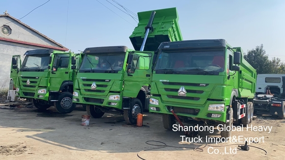 중고용 시노트럭 HOWO 6X4/8X4 A7/T7 10/12 휠러 371hp 18-25cbm 중량 템퍼 덤프 트럭