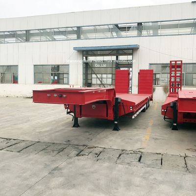 30 Ton 40FT 60 Tons Lowbed Lowboy Semi Trailer for Heavy Machinery and Oversized Cargo Transport