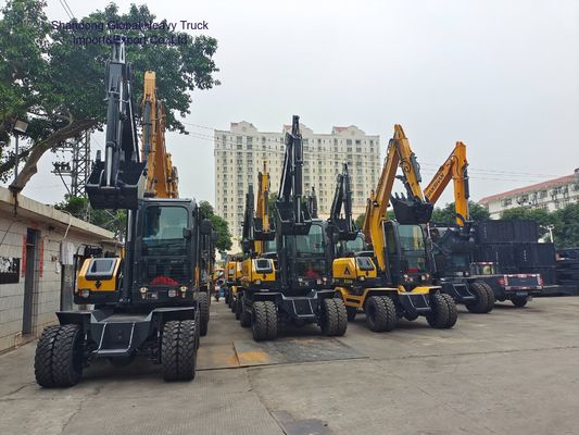 5tons Heavy Wheeled Excavator with 0.5~1.0m³ Bucket Capacity and 58-62 kW Engine Power for Urban Construction