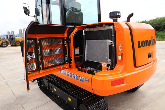 론킹 6톤 수압 크롤러 발굴기 0.5~1.0m3 버킷 용량 및 15.4kw/2400rpm 전력