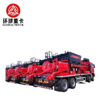 유로 6 디젤 엔진 및 1697L/분 펌프 용적을 갖춘 산동 8x6 유전 파쇄 트럭