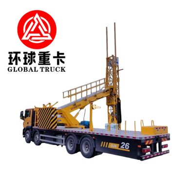 나이지리아 도로 안전 및 건설 구역 보호용 시저 리프트가 있는 4×2 350hp 디젤 충돌 쿠션 트럭