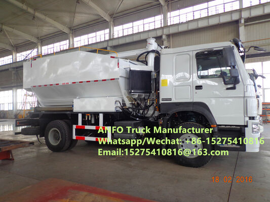 Customized HOWO 10/15/20/30T BCLH-10 on-site mixing and charging machine granular ammonium explosive ANFO Truck Emulsion Blasting Drilling service mobile explosive Manufacturing Unit MEMU MMU