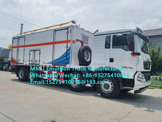 高性价比 HOWO 15T GLOBAL-BCRH-15 现场搅拌装药乳化炸药车 散装炸药装载车 蒙古矿业爆破服务 哈萨克斯坦 乌兹别克斯坦 印度尼西亚 刚果（金） 几内亚 MMU