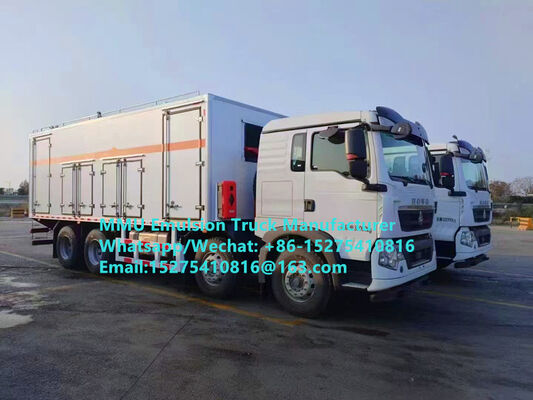 고성능 SINOTRUCK 20톤 BCRH-20 혼합 및 충전 장비 유화 벌크 폭발물 트럭 몽골 광산 발파 카자흐스탄 우즈베키스탄 인도네시아 콩고 DRC MMU 시만두 철광석용