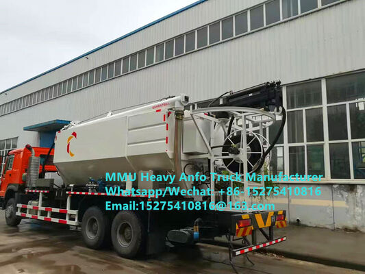 On-site mixing and charging multi-functional heavy ammonium oil explosives Truck 15/20/25Ton Heavy Emulsion ANFO Truck MMU MEMU For Mongolia DRC CONGO PERU Ghana Mining Blasting Service