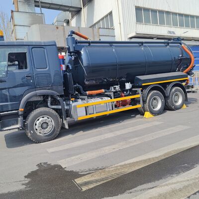 HOWO 15CBM 하수청소용 트럭 6×4 드라이브 타입 및 266HP 엔진 전력