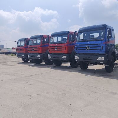 BEIBEN 2638 6x4 중량 트랙터 트럭 380HP WEICHAI 엔진과 메르세데스-벤츠 기술 차시
