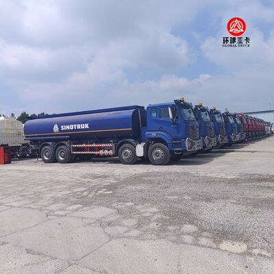 가나 시장용 HOWO NX 8x4 30000L 유류 탱크 트럭 중장비 디젤 보우저 트럭
