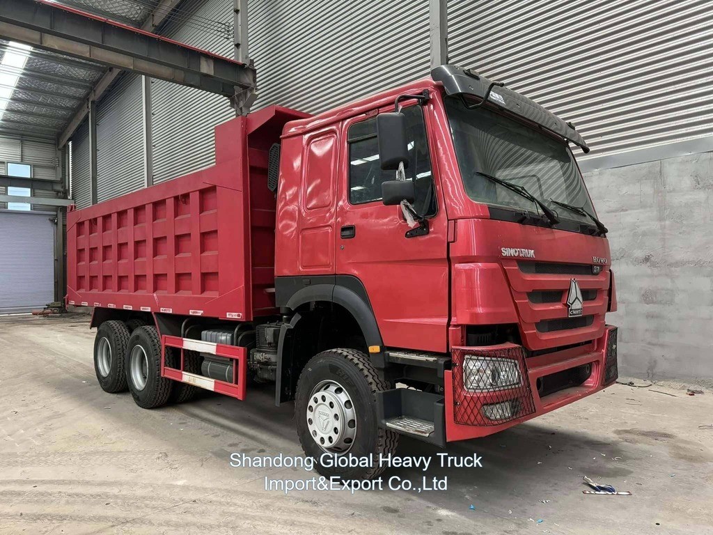 고품질 Sinotruk HOWO 사용 된 덤프 틱터 트럭 LHD/Rhd 디젤 400마력 6X4 덤프 트럭