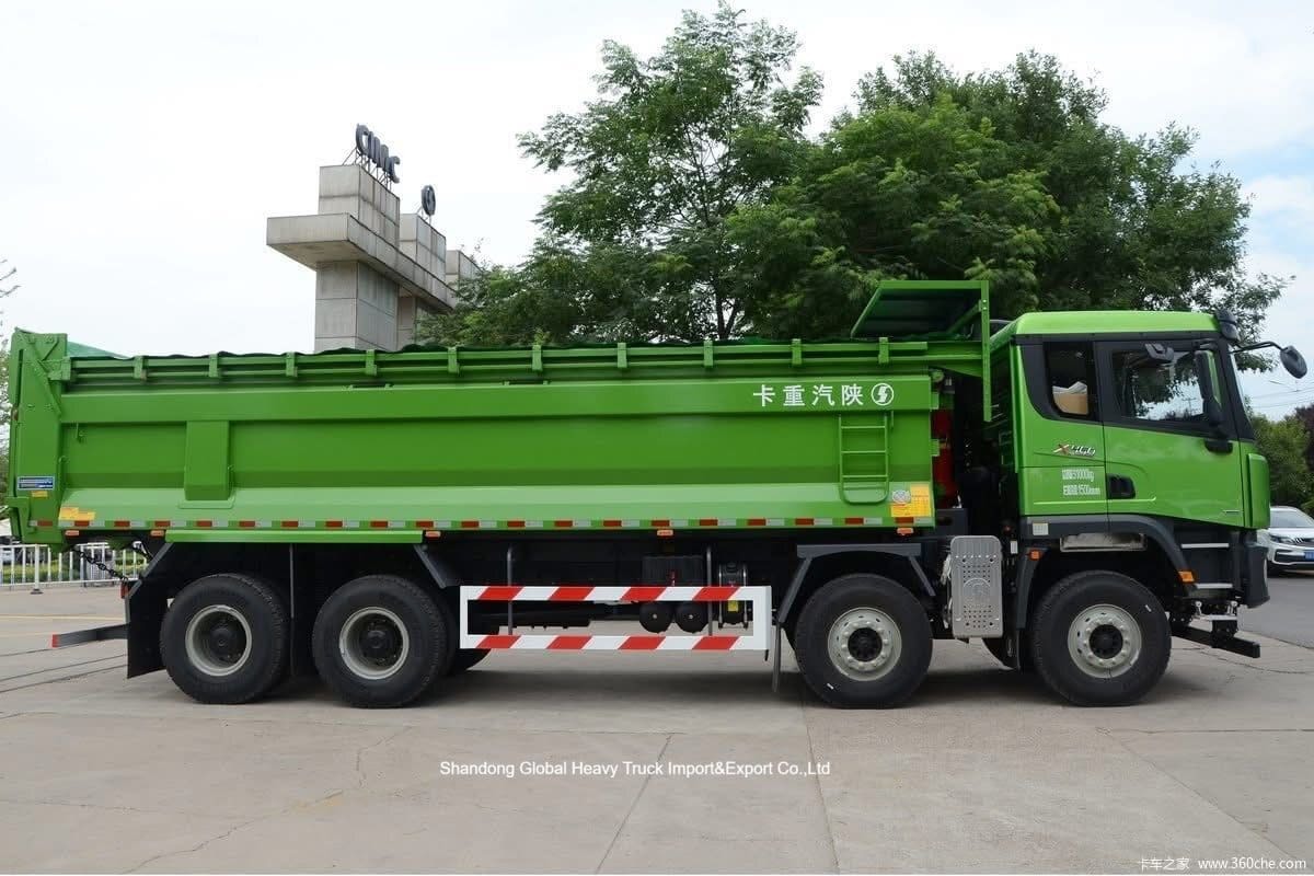 샤크맨 X3000 8X4 CNG 덤프 트럭 380hp LHD 새