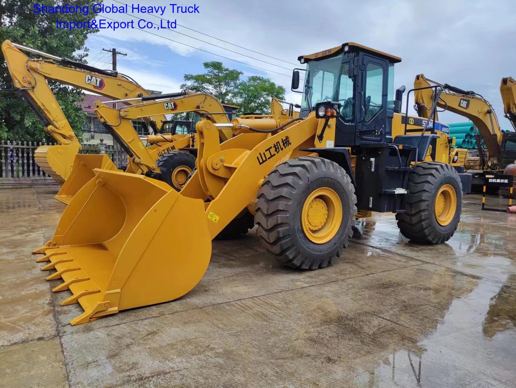 SEM655D 6-9t 휠 로더 앞 로더 건설 기계